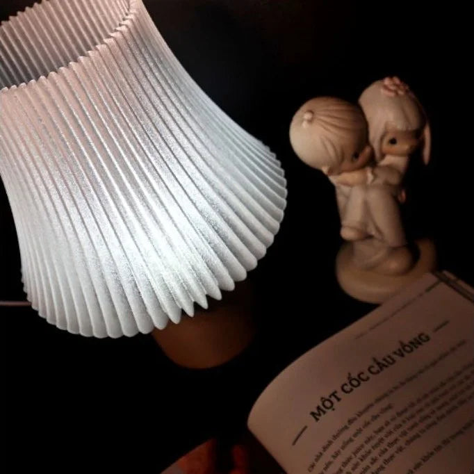 Đèn Để Bàn Decor AKARI Xếp Ly In 3D Phong Cách Nhật Bản, Đèn Ngủ Trang Trí Bàn Làm Việc Tối Giản